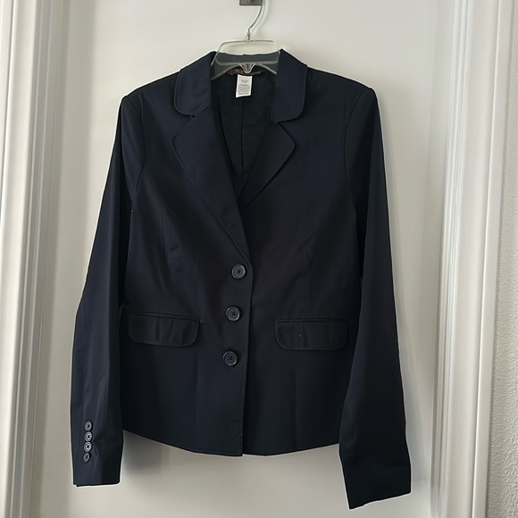 Tex by MaxAzria Blue Cotton Blazer - Picture 1 of 7
